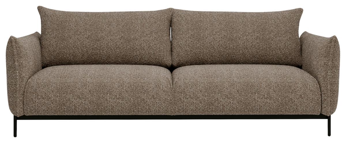 Bueno Hellbraun B: 223 Cm - Hellbraun/Schwarz, Design, Textil (223/96/95cm) - Livetastic