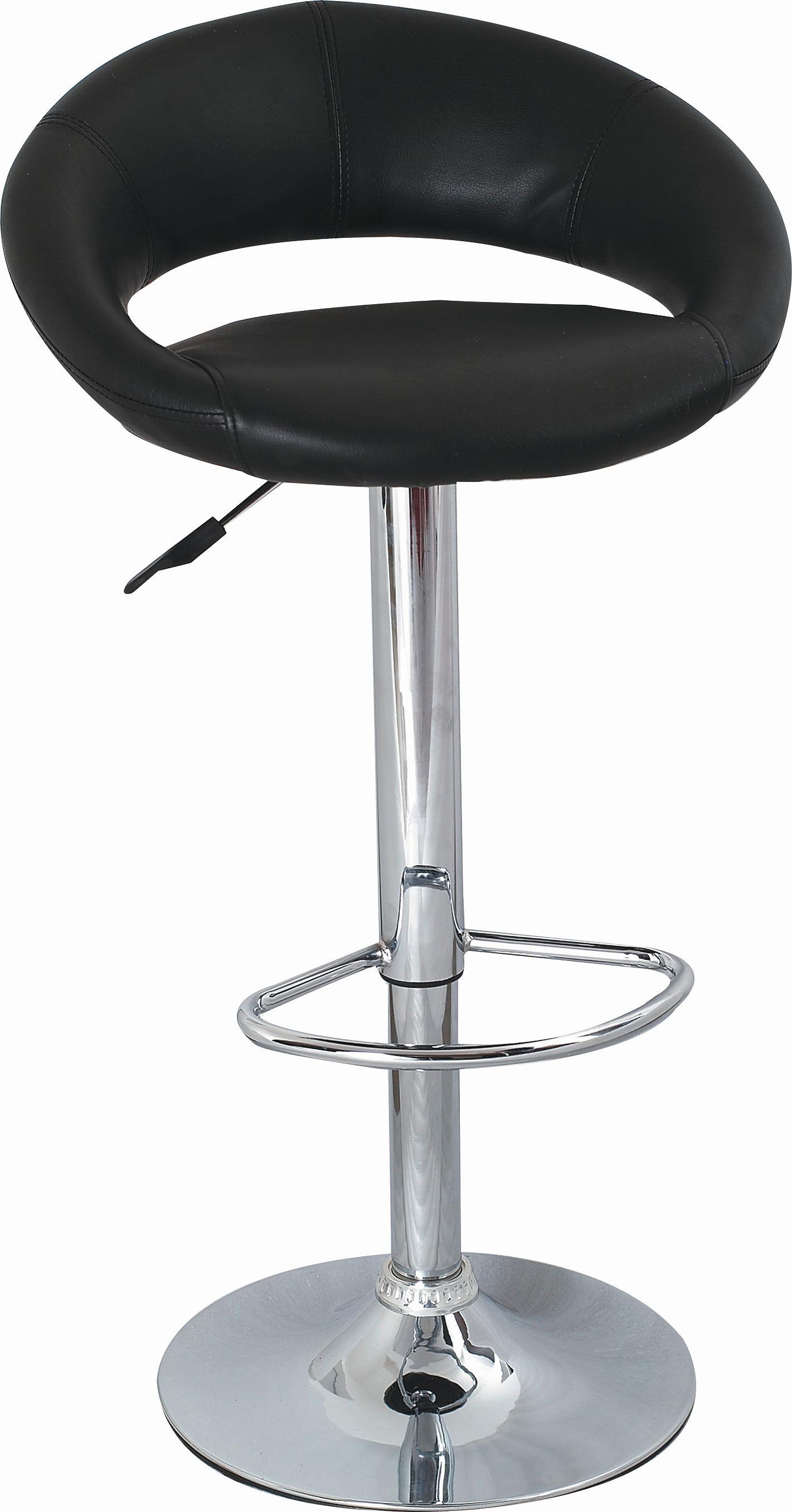 BAROVÁ ŽIDLE WALKER - černá/barvy chromu, Konvenční, kov/dřevo (50/82-103/56cm) - Mömax