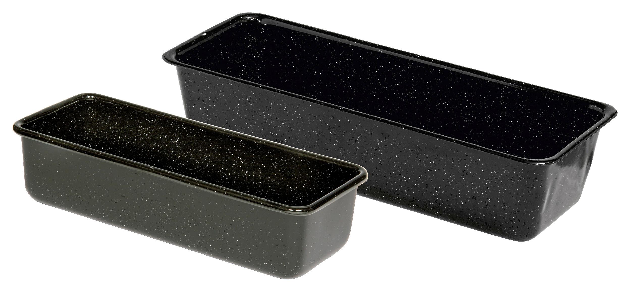 Riess Kastenform Profibäcker 2-teilig - Schwarz, KONVENTIONELL, Metall (44,20/34,50/19cm) - Riess