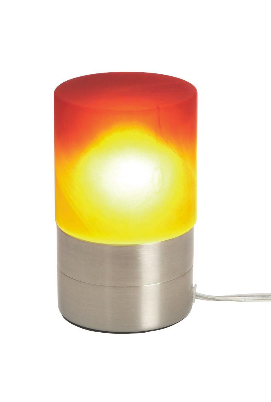 Asztali Lámpa Marion - Nikkel/Piros, konvencionális, Üveg/Fém (9/14,8cm) - Ombra