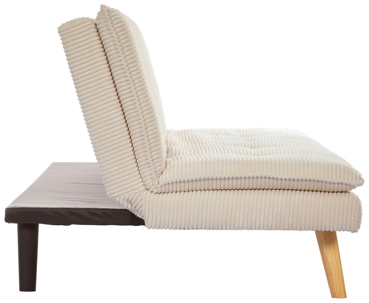 Schlafsofa Passau Weiß B: 181 cm - Schwarz/Weiß, Basics, Holz/Textil (181/77/92cm) - P & B