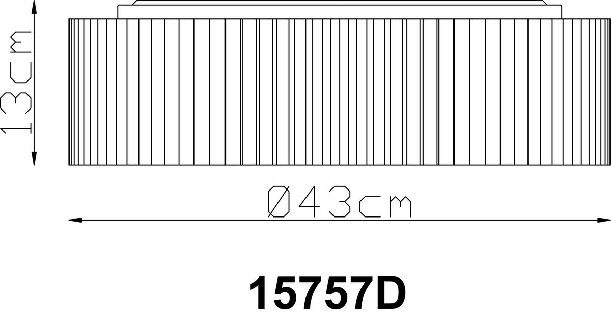 Deckenleuchte Page Naturfarben Weiß D: 43 Cm - Naturfarben/Weiß, KONVENTIONELL, Kunststoff/Textil (43/13cm) - Globo