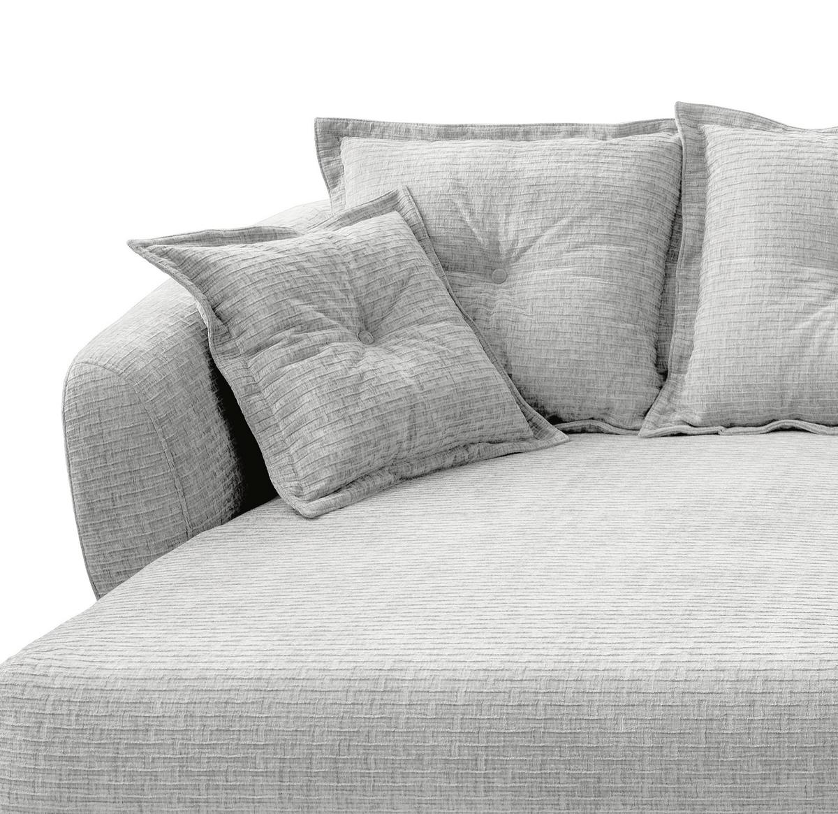 Ecksofa Baggio Weiß S: 162x277 cm - Schwarz/Weiß, MODERN, Textil (162/277cm) - Livetastic