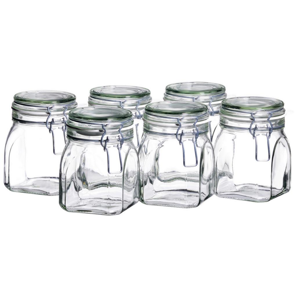 Einmachgläser 6er-Set Gothika je ca. 750ml, auslaufsicher