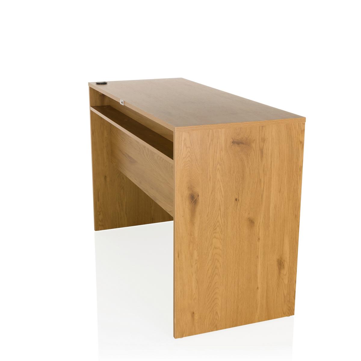 Schreibtisch Weiß/Eichefarben B: 120 cm - Eichefarben/Weiß, MODERN, Holzwerkstoff (120/50/78cm) - MID.YOU