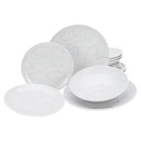 Tafelservice Keramik 4 Personen Geschirr Set - Multicolor/Weiß, Basics, Keramik - Creatable