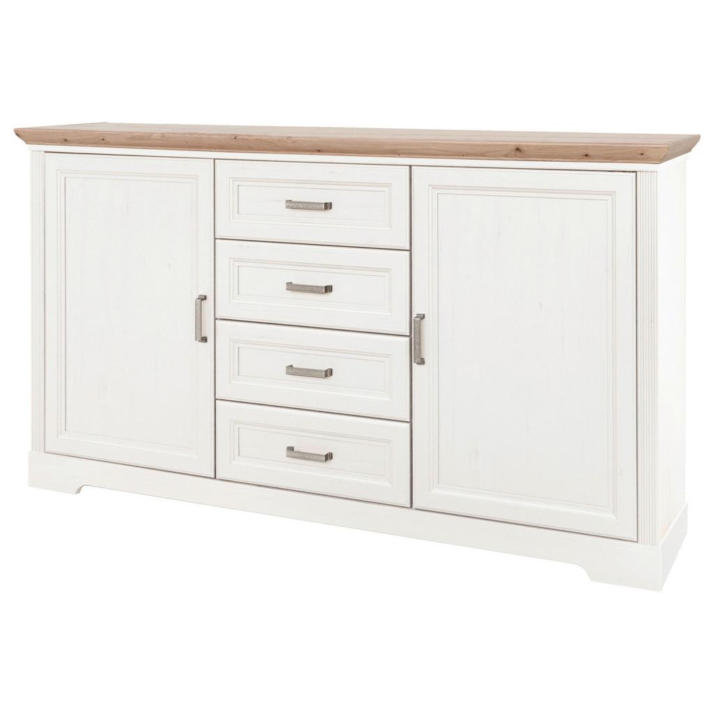 Kommode 164 cm Jasmin II Weiß/Eiche Artisan