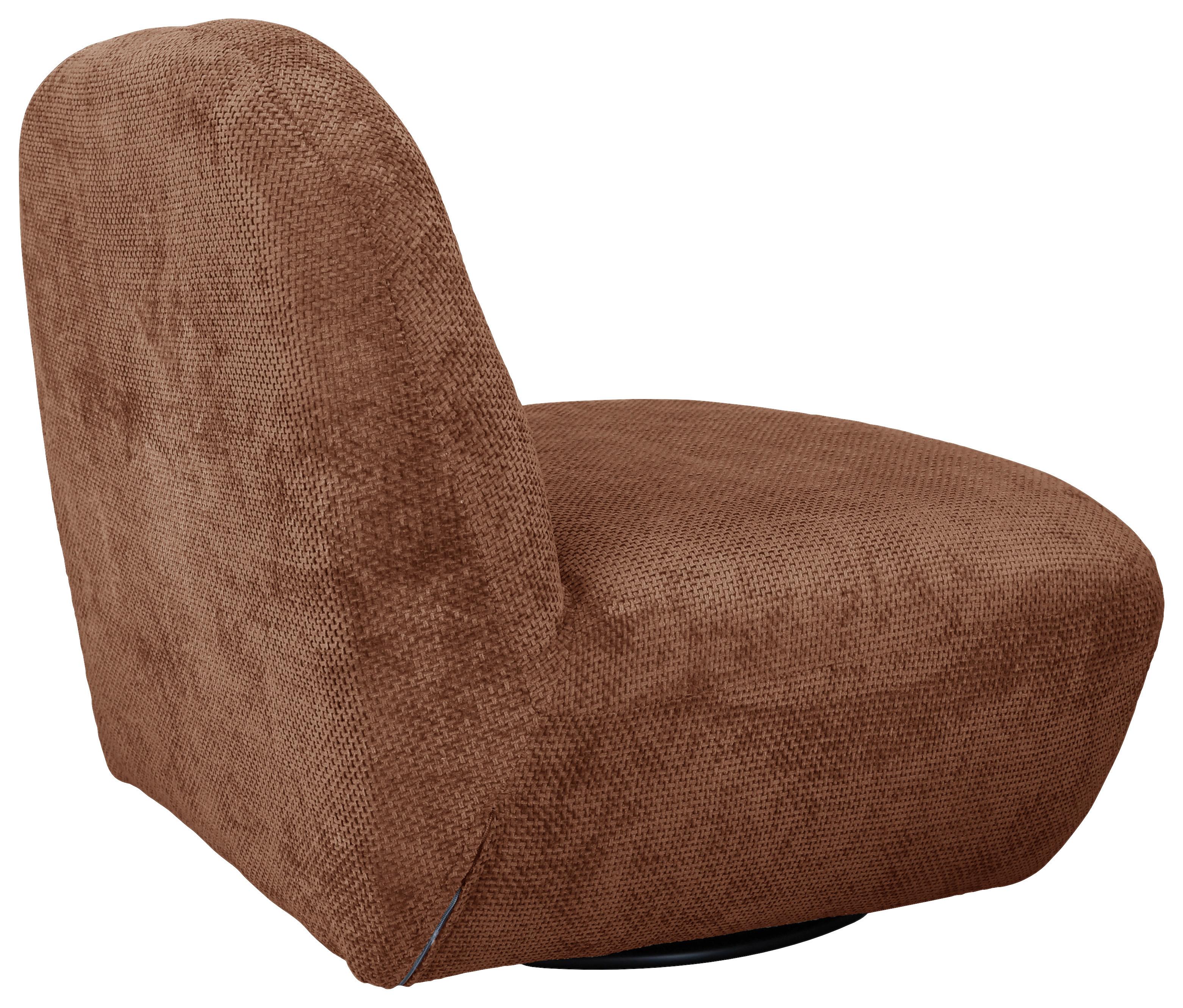 Relaxsessel Bunty Terracotta B: 85 cm - Terracotta/Schwarz, Basics, Textil (85/74/85cm) - Livetastic