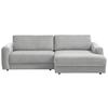 Ecksofa Bourbon - Schwarz/Grau, MODERN, Textil (250/176cm) - Trendmanufaktur