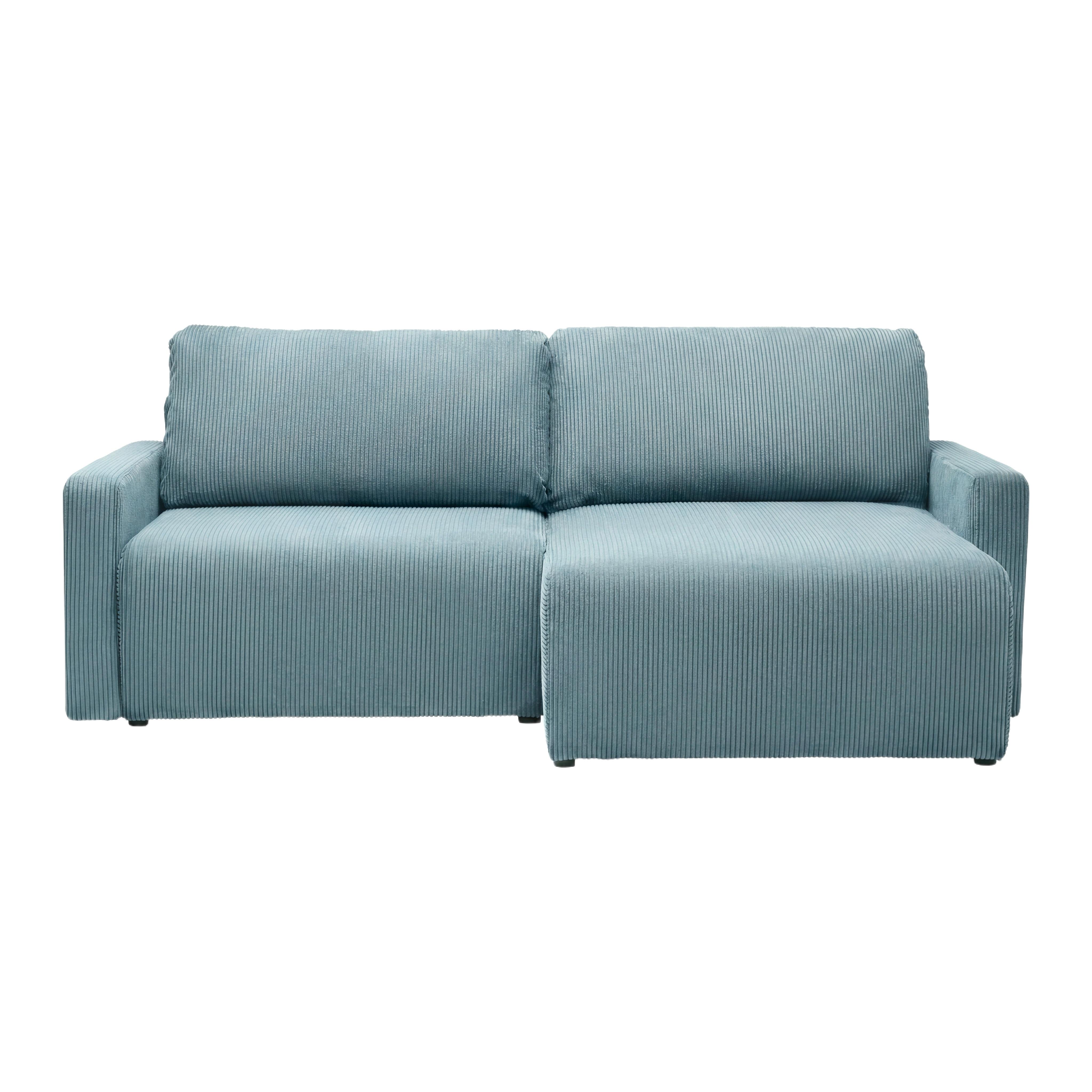 Rohová sedačka DAVE, obojstranná,petrolejový menč. - petrolejová, Modern, textil (227/146cm) - Based