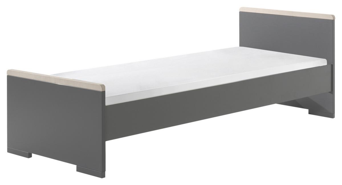 Bett 90x200 London Anthrazit - Anthrazit, MODERN, Holzwerkstoff (90/200cm) - MID.YOU