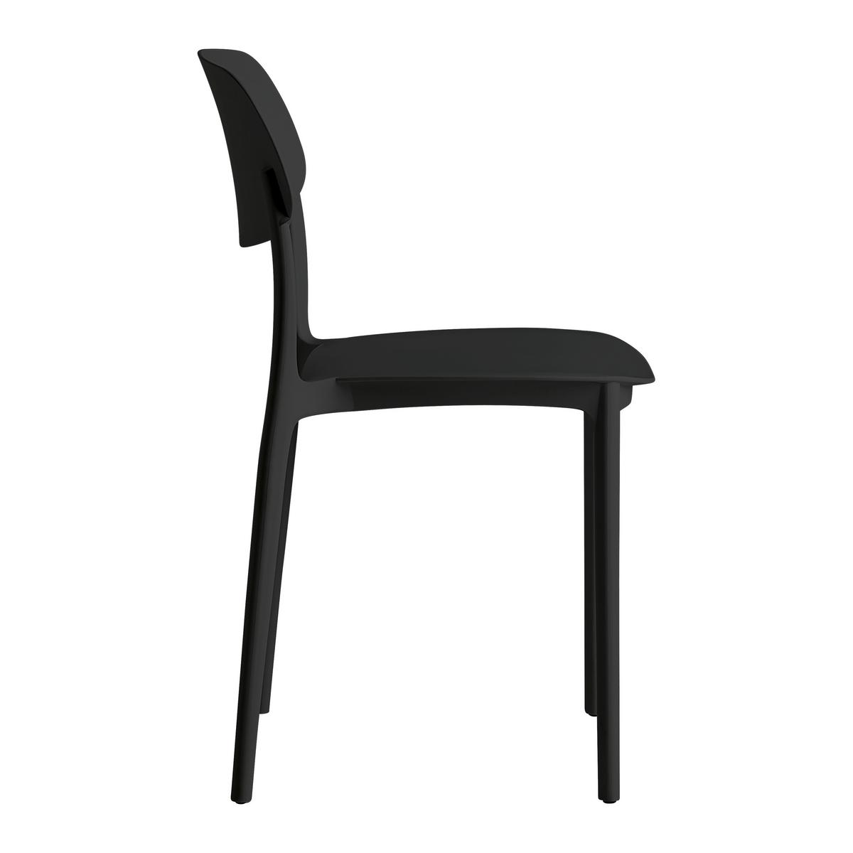Stohovatelní židle JIŘÍ *CENOVÝ TRHÁK* černá - černá, Moderní, plast (44/78/49cm) - Based