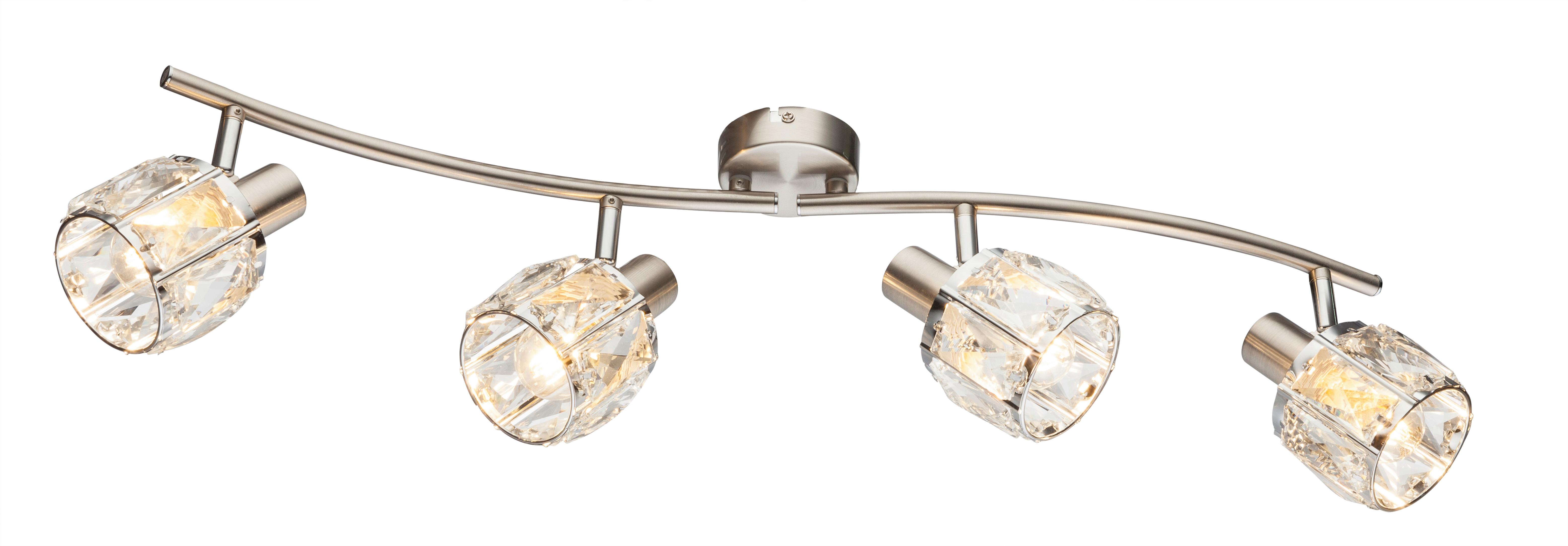 Strahler 4-Flammig verstellbar L: 70 cm - Design, Glas/Metall (70/31,5/18cm) - Globo