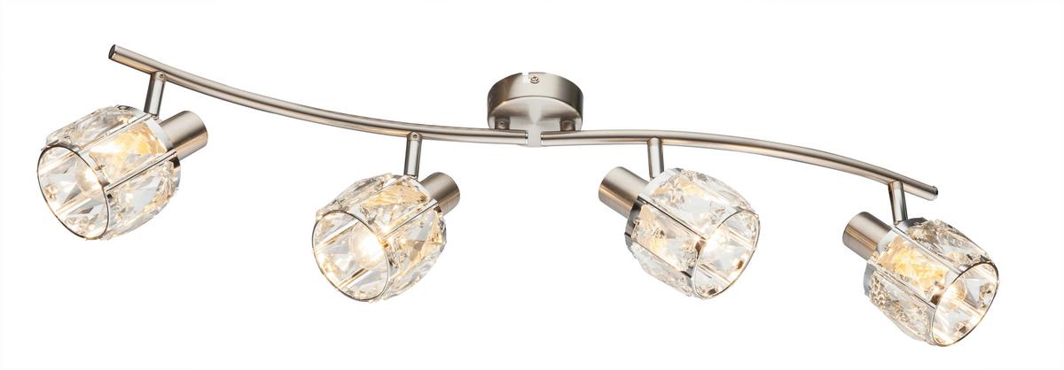 Strahler 4-flammig Verstellbar L: 70 Cm - Design, Glas/Metall (70/31,5/18cm) - Globo