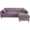 Ecksofa mit Schlaffunktion Bergen + Bettkasten 231x160 cm - Flieder/Naturfarben, Design, Textil (231/160cm) - Luca Bessoni