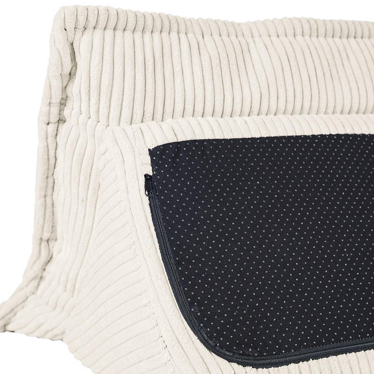 Rückenkissen Cordy, Weiß B: 83 Cm - Weiß, MODERN, Textil (83/25/42cm) - Trendmanufaktur