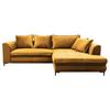 Eckschlafsofa Bello Gelb Mit Schlaffunktion Ottomane Rechts - Gelb/Schwarz, Design, Textil (277/187cm) - Livetastic