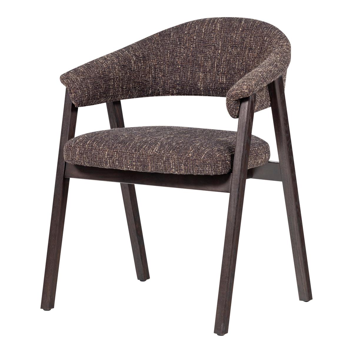 ARMLEHNSTUHL-SET Tunar Dunkelbraun 2-teilig - Dunkelbraun, MODERN, Holz/Textil (60/77/60cm) - Livetastic