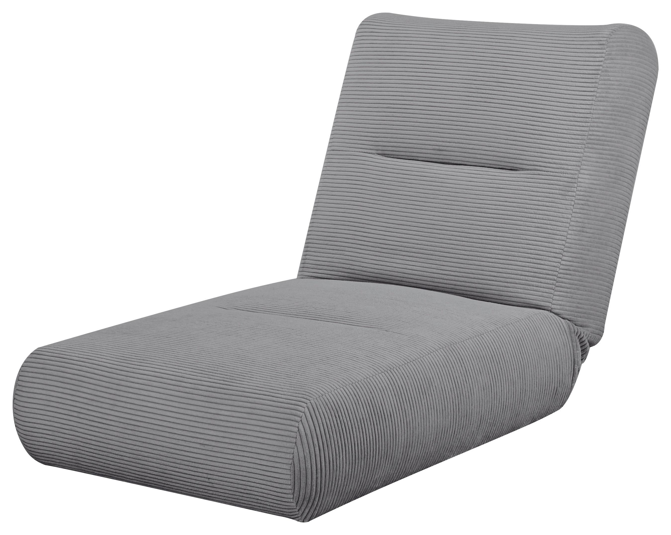 Schlafsessel Luna Grau B: 80 cm - Grau, Design, Textil (81/88/160cm) - Livetastic