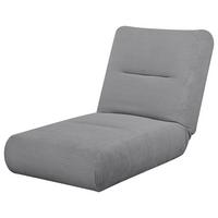 Schlafsessel Luna Grau B: 80 cm - Grau, Design, Textil (81/88/160cm) - Livetastic