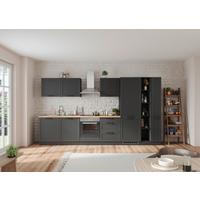 Küchenzeile Meran Mit Geräten B: 360 Cm Grau/eiche Dekor - Eiche Wotan/Grau, LIFESTYLE, Holzwerkstoff (360cm) - Held