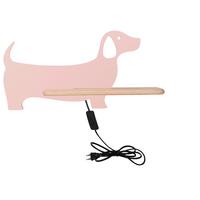 KINDERWANDLEUCHTE 21-01030 DOG - Pink, KONVENTIONELL, Holz/Holzwerkstoff (36.5/12/18.5cm)