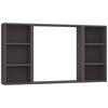 Wandspiegel Arosa Rechteckig 120x64 Cm Holzrahmen Schwarz - Grau, MODERN, Glas/Holzwerkstoff (120/64/18cm) - Held