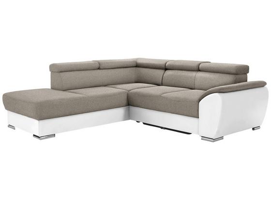 Ecksofa mit Schlaffunktion Cuba, Webstoff/Lederlook - Chromfarben/Braun, MODERN, Textil (230/265cm) - Luca Bessoni Ecksofa mit Schlaffunktion Cuba, Webstoff/Lederlook - Chromfarben/Braun, MODERN, Textil (230/265cm) - Luca Bessoni