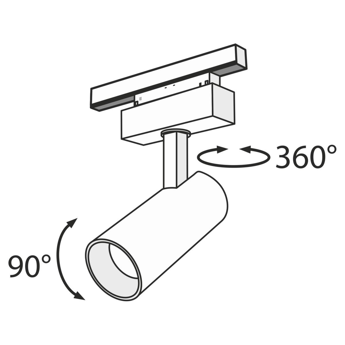 Schienensystem-Strahler Focus Led - Schwarz, Basics, Metall (12/14,6/13,6cm) - MAYTONI