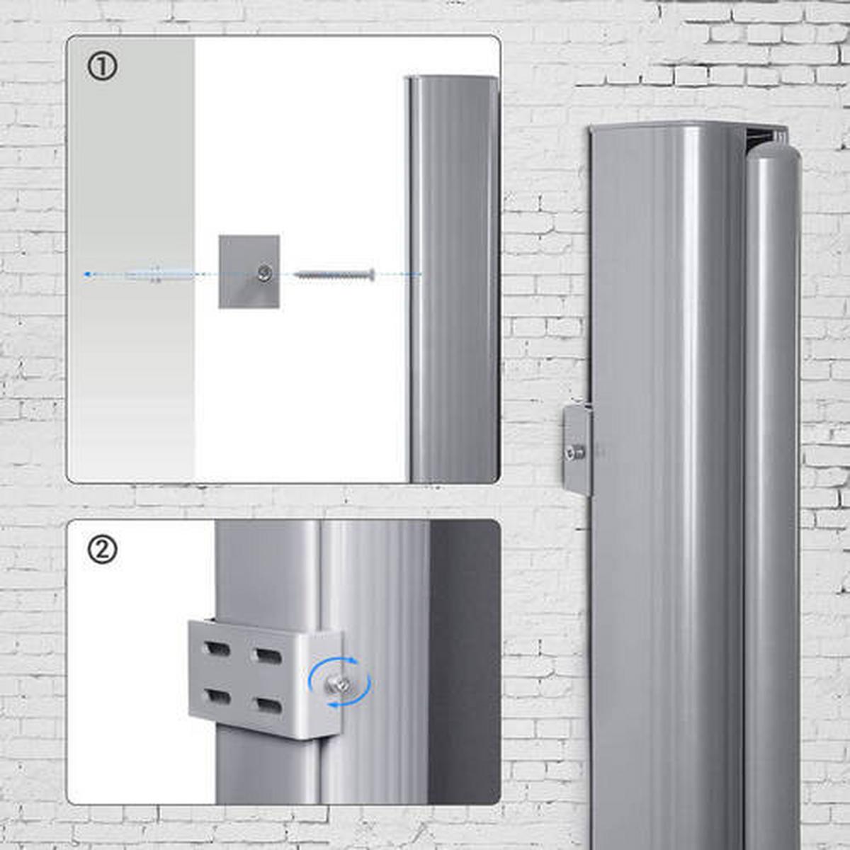 Seitenmarkise Grau Bxh: 400x160 Cm - Grau, Basics, Textil/Metall (400/160cm) - Modante