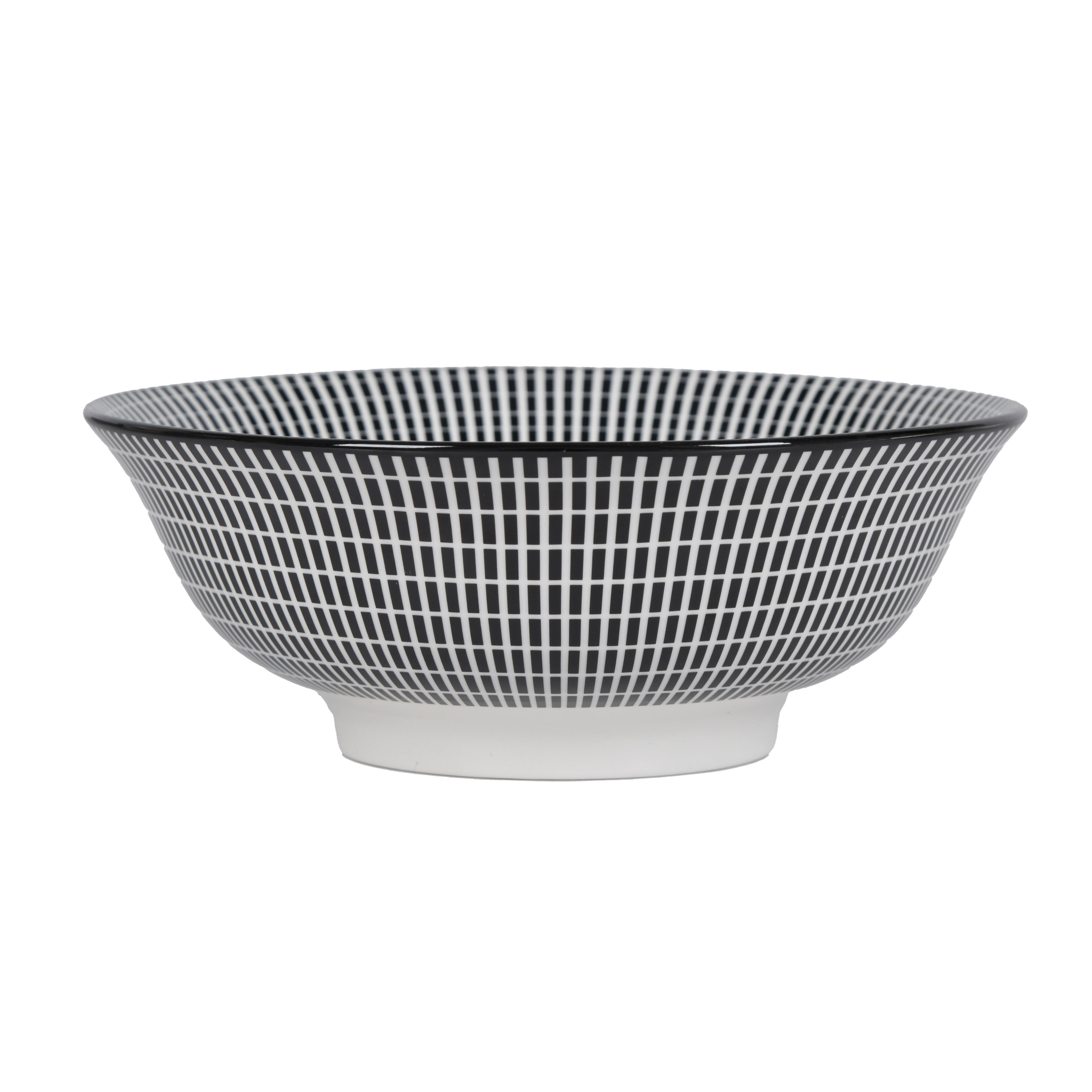 Hluboký talíř SHIVA - bílá/černá, Lifestyle, keramika (21/7,8cm) - Mömax