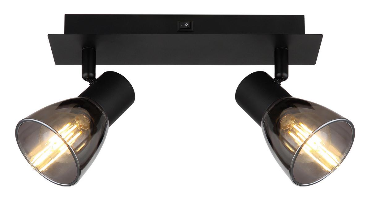 Strahler 54307-2 - Schwarz, Design, Glas/Metall (25/7/15,5cm) - Globo
