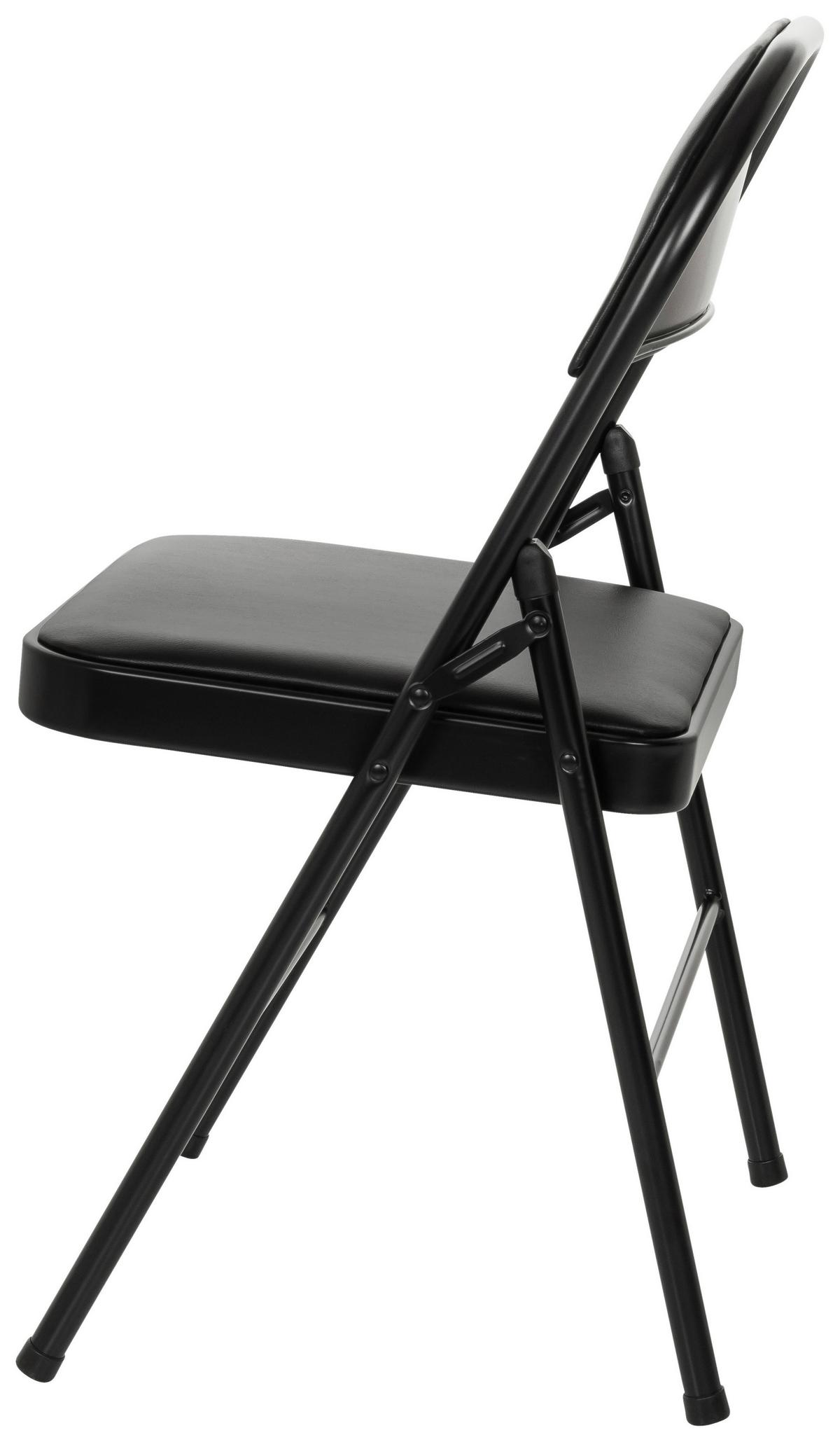 Klappstuhl Tudela H Schwarz B: 46 Cm - Schwarz, MODERN, Kunststoff/Metall (46/78/45cm) - MID.YOU