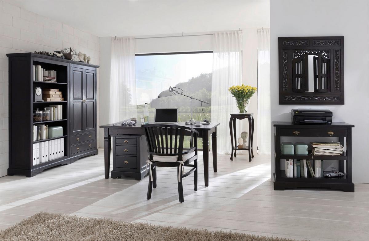 Schrank Akazie Antik B: 98cm - Schwarzbraun, Design, Holz (98/183,50/44cm) - MID.YOU