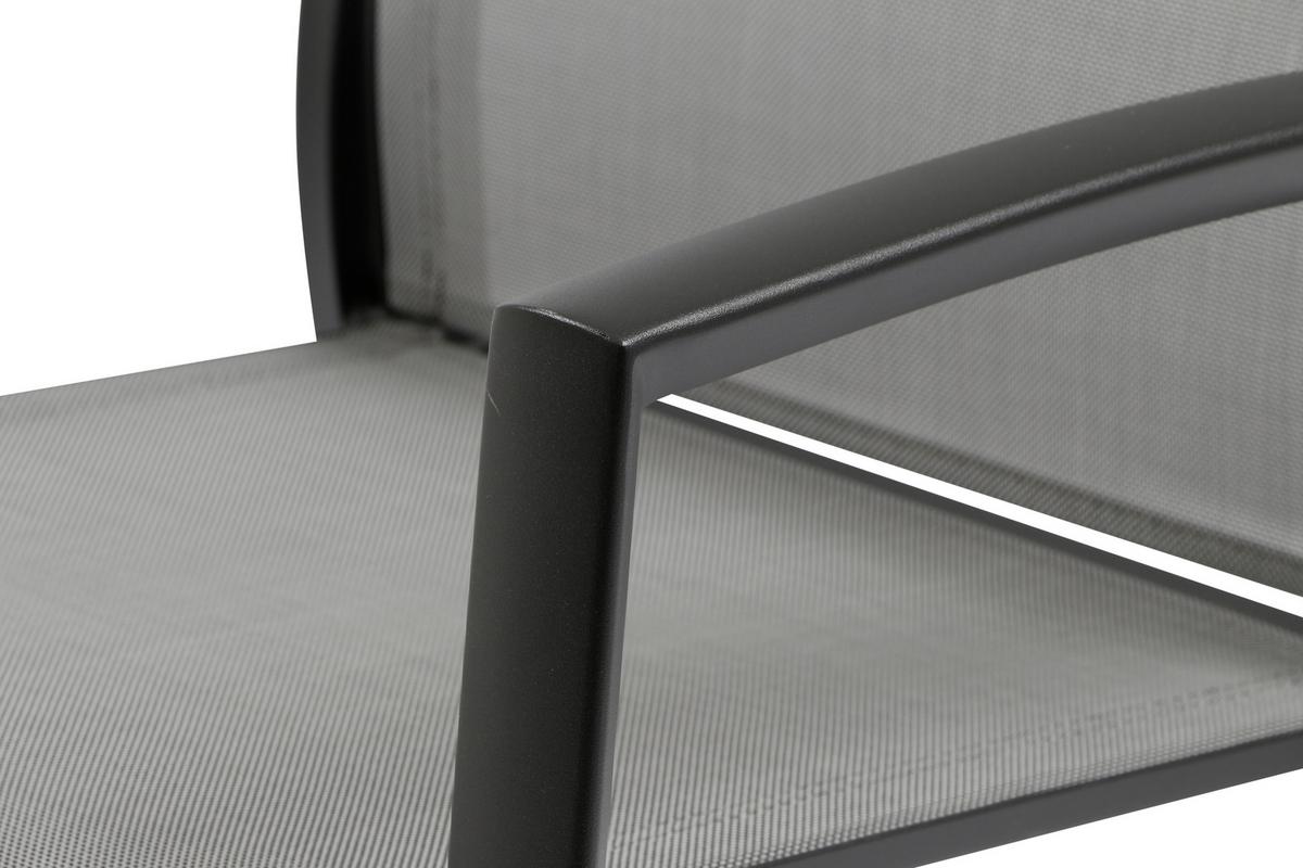Loungegarnitur 5-Tlg Velia aus Metall - Anthrazit/Schwarz, KONVENTIONELL, Keramik/Textil - Siena Garden
