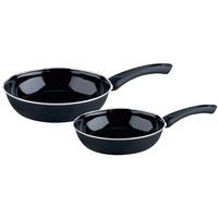 Pfannenset Gourmet 2-teilig - Schwarz, KONVENTIONELL, Metall (24+28cm) - Riess