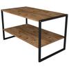 Couchtisch Insasi Honigeiche Dekor Schwarz - Honigeiche/Schwarz, Design, Holzwerkstoff/Metall (90/50/50cm) - MID.YOU
