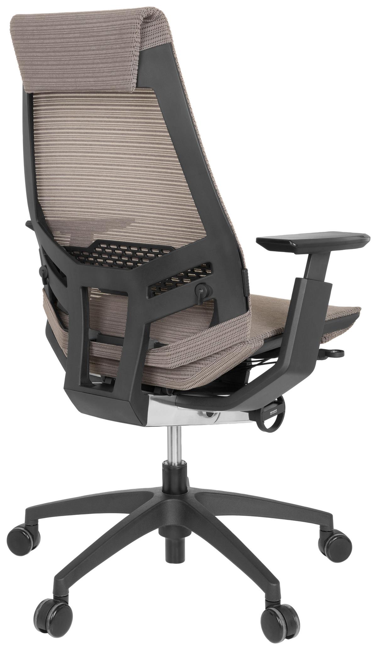 Drehstuhl Genidia Smart Black Grau - Schwarz/Grau, MODERN, Kunststoff/Textil (70/112/55cm) - MID.YOU