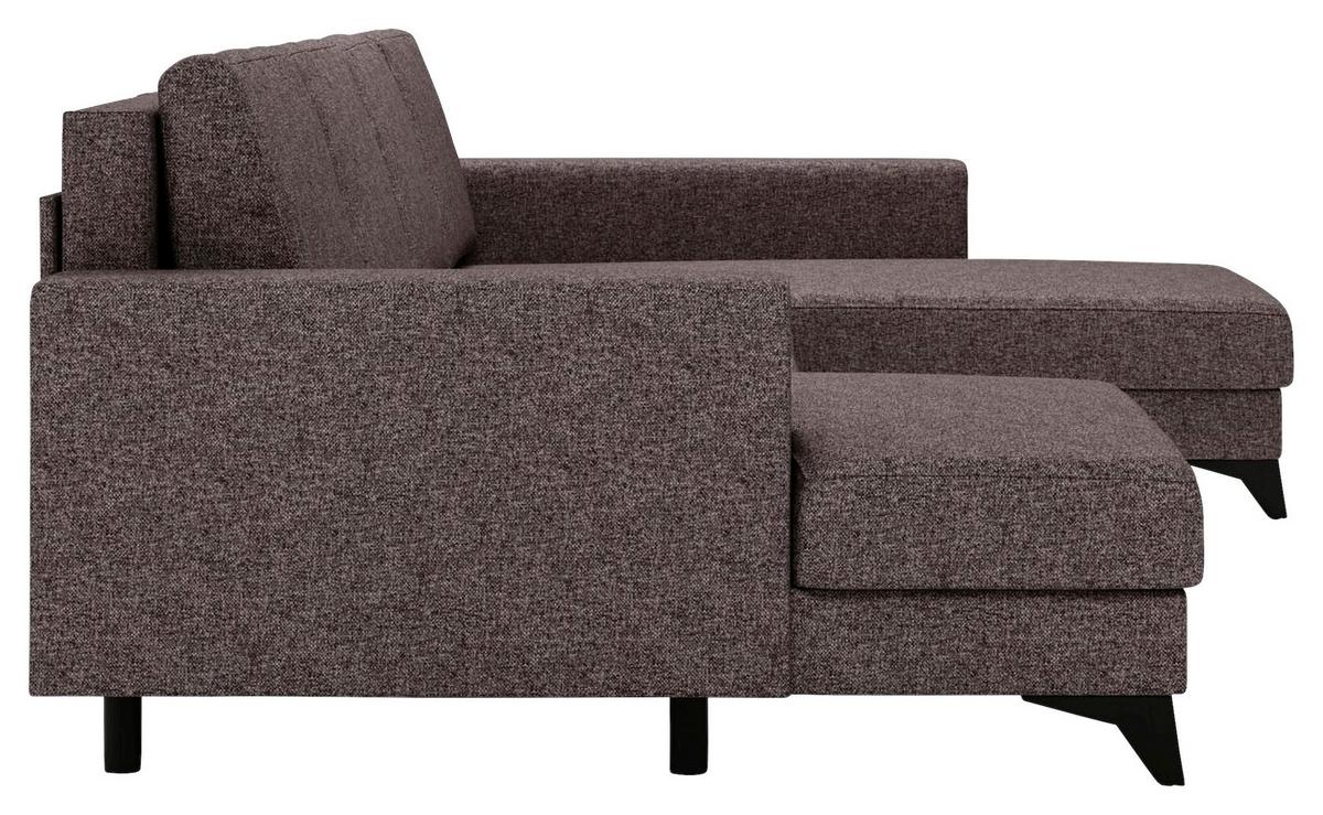 Harvey Braun U: 156x339x190 cm - Schwarz/Braun, Design, Textil (156/339/190cm) - Livetastic