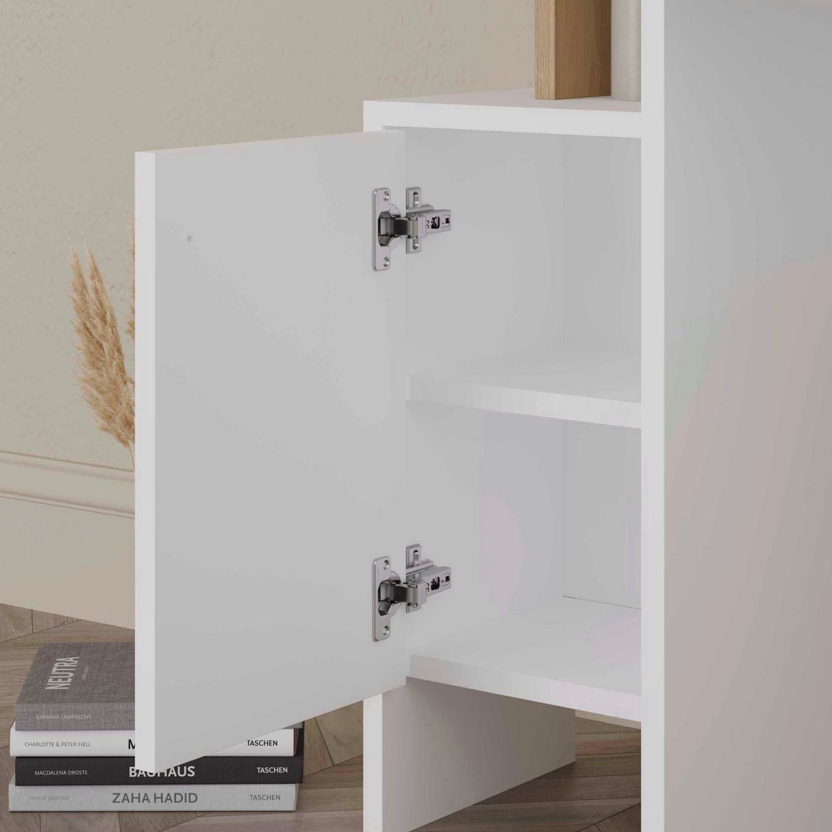 Schminktisch Mup, Weiß B: 105 Cm - Weiß, Design, Holzwerkstoff (105/35/151cm) - Livetastic