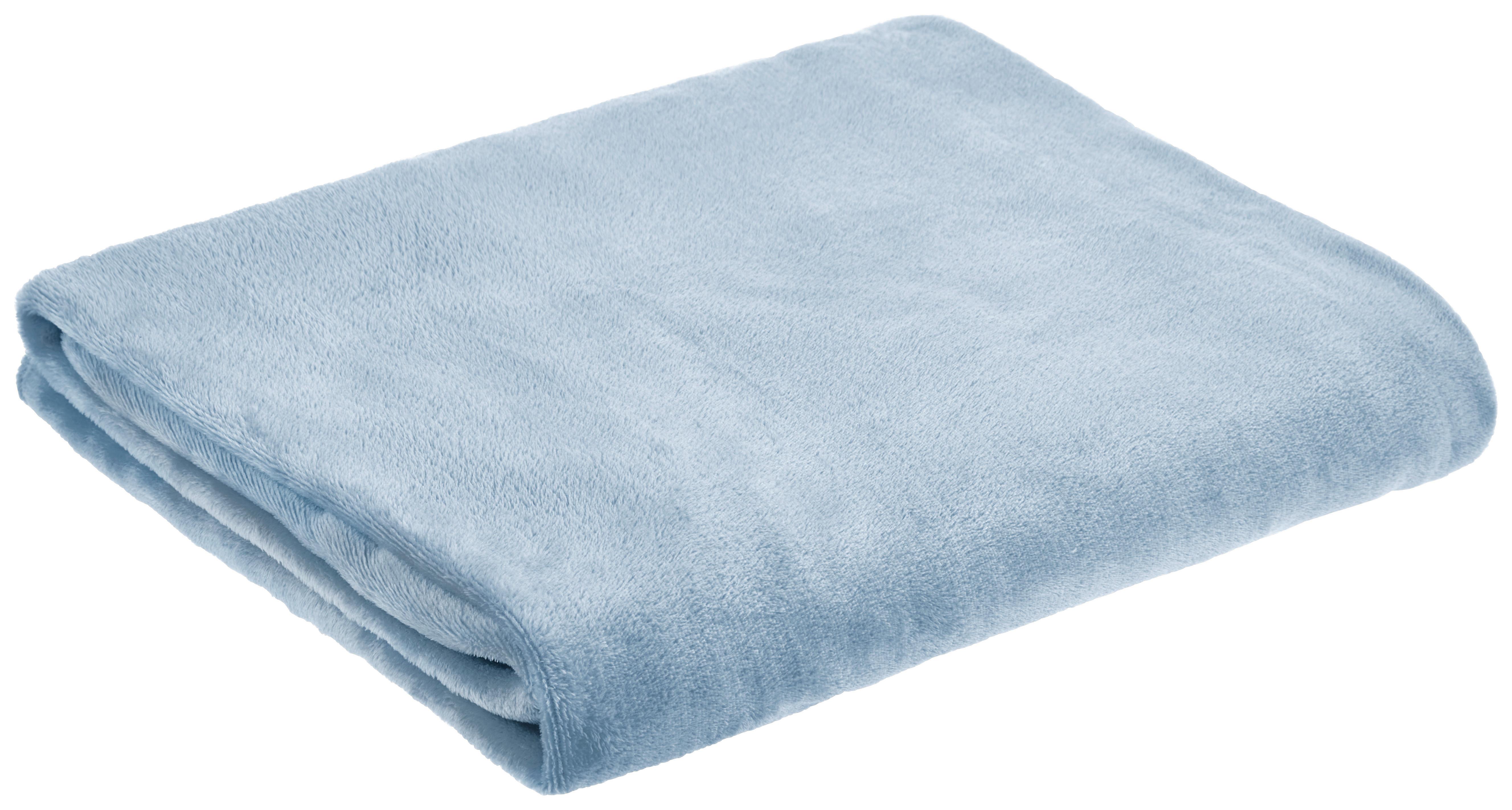 Kuscheldecke Marlies Taubenblau 150x200 Cm - Hellblau, MODERN, Textil (150/200cm) - Luca Bessoni