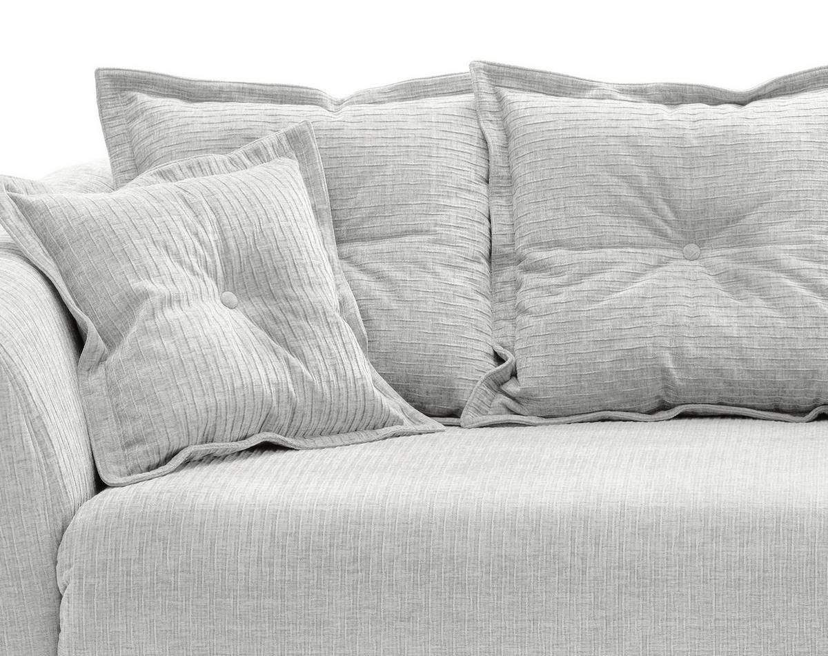 2,5-sitzer Baggio Weiß B: 196 Cm - Schwarz/Weiß, MODERN, Textil (196/94/103cm) - Livetastic