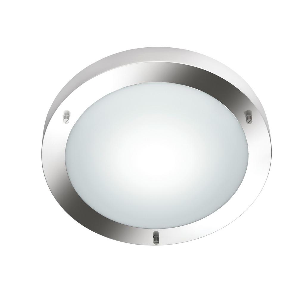 Deckenleuchte IP44 Ø 31,5 cm 1-flammig rund Opalglas matt