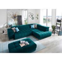 Sedacia súprava IBA, pravá, tyrkysová, bez funkcií - chrómová/tyrkysová, Lifestyle, textil (323/222cm) - Premium Living