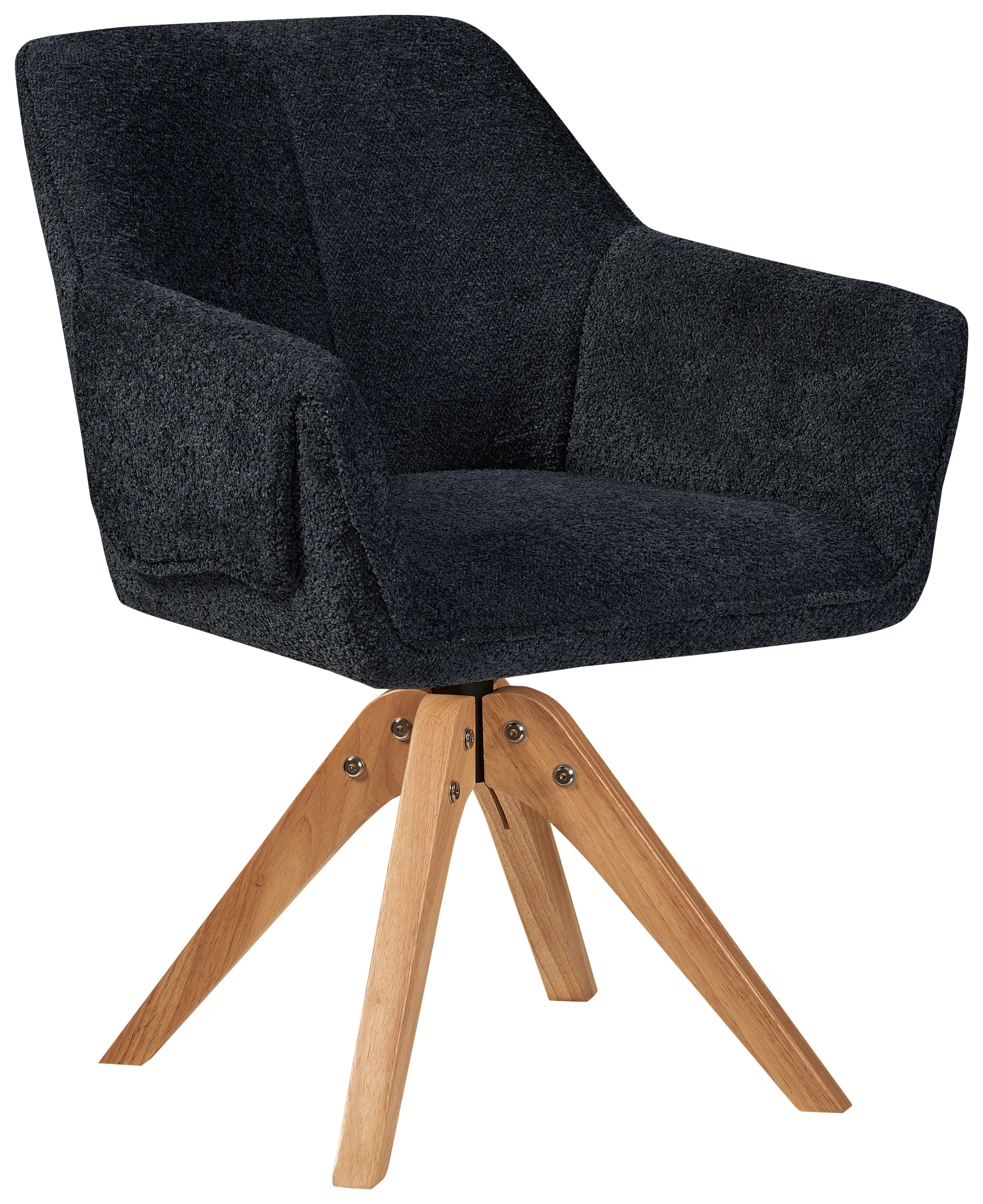 Židle s podrúčkami antracitová - antracitová, Moderní, dřevo/textil (60/86,5/63,5cm) - MID.YOU
