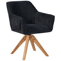 Stolička s podrúčkami antracitová - antracitová, Modern, drevo/textil (60/86,5/63,5cm) - MID.YOU