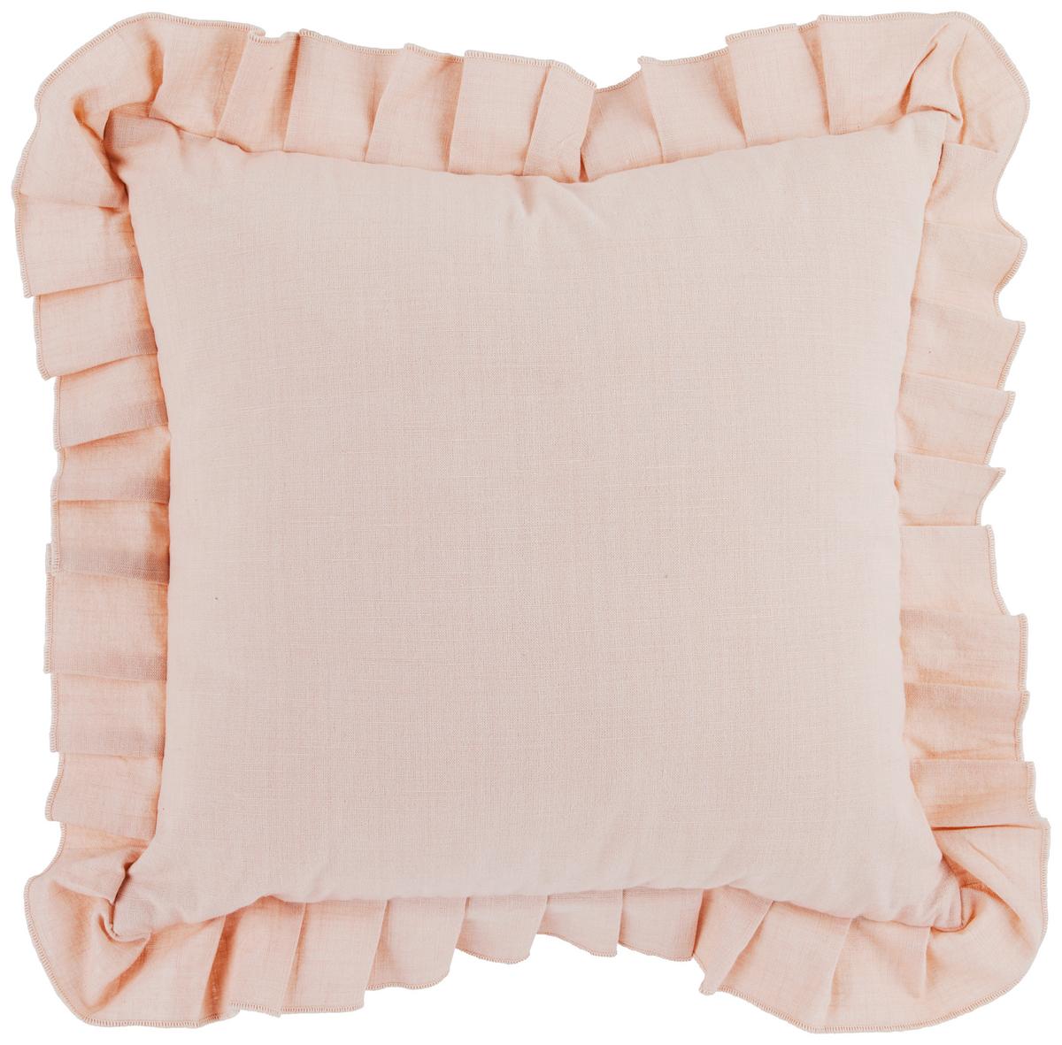 Dekorační polštář Ruschen, 45/45cm, růžová - růžová, Romantický / Rustikální, textil (45/45cm) - Modern Living
