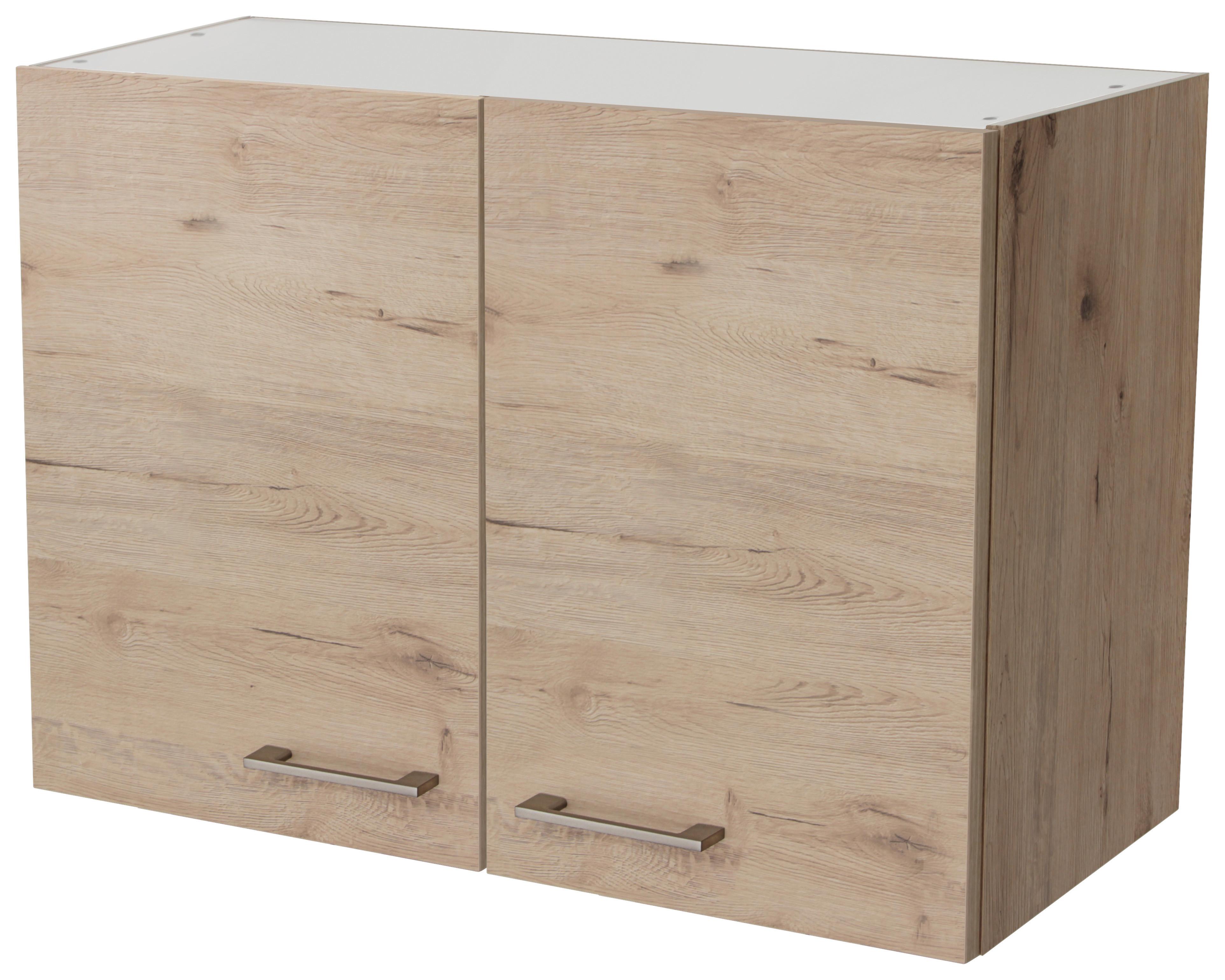 Kuchyňská horní skříňka RIVA H80, 80cm - dub San Remo/barvy nerez oceli, Moderní, kov/kompozitní dřevo (80/54,8/32cm)