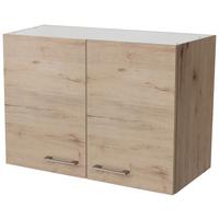 Kuchyňská horní skříňka RIVA H80, 80cm - dub San Remo/barvy nerez oceli, Moderní, kov/kompozitní dřevo (80/54,8/32cm)