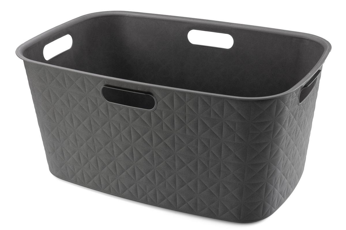 koš na prádlo 46 L - tmavě šedá, Basics, plast (39,7/27,4/59,4cm) - Curver
